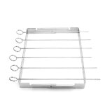 Grille de gril en acier inoxydable, pliable, rutilisable, brochettes, fourchettes avec support, accessoires ...