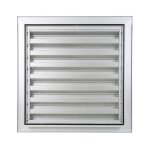 Grille murale  encastrer renson f1 anodis argent moustiquaire inox - 500 x 500 mm - 41155