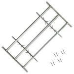 Grille rglable de scurit de fentres et 3 barres 500 - 650 mm