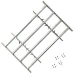 Grille rglable de scurit de fentres et 4 barres 500 - 650 mm