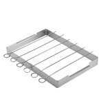 Grille de support de brochettes pour four a gril, accessoires pour barbecue en acier inoxydable Grille de support de brochettes pour four a gril, accessoires pour barbecue en acier inoxydable