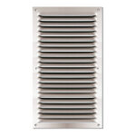 Grille de ventilation m�tal autogyre 100x200 mm aluminium anodis�