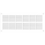 Grille ventilation rectangle extra - plate l : 254 x 110 mm - blanc