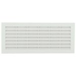Grille de ventilation rectangulaire noire � encastrer sans moustiquaire nicoll