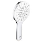 Grohe grohe 26574ls0 rainshower 130 smartactive pommeau de douche 3 types de jets blanc lune, moon white ...