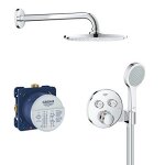 Grohe grohe 34743000 set de douche encastr� thermostatique 2 sorties, grohtherm smartcontrol, chrom� ...