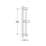 Grohe barre de douche 60cm tempesta 27523000