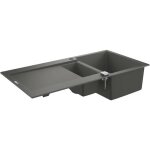 Grohe evier de cuisine composite avec gouttoir k500 - 1000 x 500 mm - 2 bacs - avec siphon et bonde ...