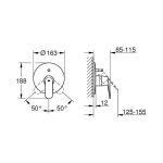 Grohe faade pour mitigeur encastr bain / douche eurosmart cosmopolitan 19382000 (import allemagne)
