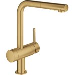 Grohe - minta - mitigeur d'�vier avec douchette extractible, cool sunrise bross� 31558gn0