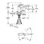 Grohe - mitigeur avec douchette chromé - 30355001 Grohe - mitigeur avec douchette chromé - 30355001