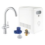 Grohe mitigeur monocommande   c  blue home avec systme pour 3 types d'eau 31323002 (chrome - acier ...