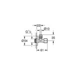 Grohe robinet d'arr�t 1 / 2 pouces 22031000 import allemagne