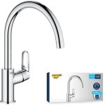 Grohe robinet de cuisine evier start flow, bec en forme de u, pivotant a 360, installation et nettoyage ...