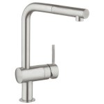 Grohe robinet de cuisine minta plage de rotation de 0 / 150 / 360 supersteel bec en l 32168dc0