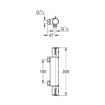 Grohtherm 800 mitigeur thermostatique douche 1 / 2 , chrom� (34561000)