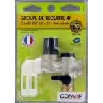 Groupe de scurit coud comap inox 3 / 4' pour chauffe - eau horizontal