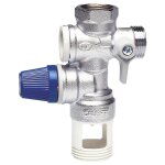 Groupe de sécurité vertical thermador gsi15 chromé avec siège inox 1 / 2  pour chauffe - eau Groupe de sécurité vertical thermador gsi15 chromé avec siège inox 1 / 2  pour chauffe - eau