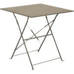 Guridon carr en acier 70 cm cuba