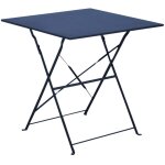 Guridon carr en acier 70 cm cuba