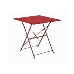 Guridon cuba carr - 70 x 70 cm - rouge