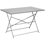 Gu�ridon cuba rectangulaire - 110 x 70 cm - gris - graphite