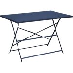 Gu�ridon rectangulaire en acier cuba