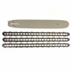 Guide de 45cm + 3 cha�nes de tron�onneuse - 72 entraineurs - pas 325 - jauge 0. 58 (1. 5mm)