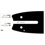 Guide chaine tron�onneuse stihl 35cm . 3 / 8 lp . 043 (1, 1mm).