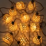 Guirlande de jardin avec lumires led et chargeur solaire (7, 40 m) ducrot naturel