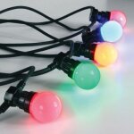 Guirlande led b22 moul�es x12 fixe - c�ble noir 10m - multicolore festilight