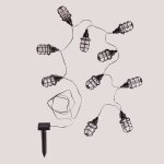 Guirlande led avec chargeur solaire de 2 m estiu noir