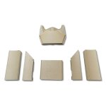 Habillage de foyer pour poles  chemine 520t style de contura - vermiculite - 6 pices