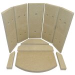 Habillage de foyer pour poles  chemine lyon de fireplace - vermiculite - 15 pices