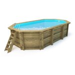Habitat et jardin brazilia 130 piscine hors sol octogonal 21000 l bois
