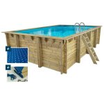Habitat et jardin panama piscine hors sol rectangle 24000 l bois