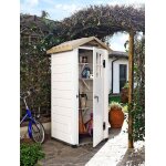 Habrita - abri mural r�sine 0, 93 m2 beige / marron - evo 80