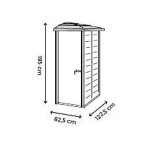 Habrita - abri mural r�sine 1, 16 m2 beige / marron - evo 100. 1 reverso