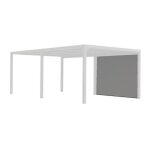 Habrita - rideau pour pergola bioclimatique gris per bi r31 Habrita - rideau pour pergola bioclimatique gris per bi r31