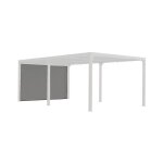 Habrita - rideau pour pergola bioclimatique gris per bi r36
