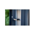Habrita - rideau pour pergola bioclimatique avec rail pour c�t� 2, 40 m gris perbir24