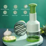 Hachoir a ail manuel portable, hachoir pour viande, tomates, epices, herbes, outil de hachage, robot ...