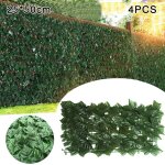 Haie de jardin en feuilles artificielles, 4 pièces, 25x50cm, clôture de confidentialité, ecran en maille, ... Haie de jardin en feuilles artificielles, 4 pièces, 25x50cm, clôture de confidentialité, ecran en maille, ...