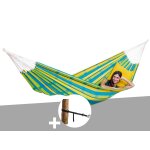 Hamac 2 places barbados citron + kit attaches t - strap - amazonas