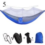 Hamac de camping de plein air portable pour 1 - 2 personnes, balanoire avec moustiquaire, lit suspendu ...
