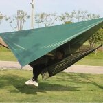 Hamac de camping double avec moustiquaire, ensemble auvent d'extérieur, parachute léger en nylon portable ... Hamac de camping double avec moustiquaire, ensemble auvent d'extérieur, parachute léger en nylon portable ...