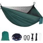 Hamac de camping hamac avec moustiquaire 300 kg capacit� de charge hamac 2 personnes nylon respirante ...