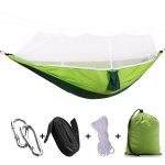Hamac de camping avec moustiquaire, mobilier d'extrieur, lit - balanoire portable, chaise double, 260x140cm ...