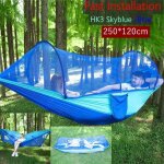 Hamac de camping en tissu parachute, lit - balanoire d'extrieur portable avec moustiquaire, tente d'arbre ...