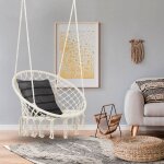 Hamac chaise suspendue design boh�me macram� 1 personne